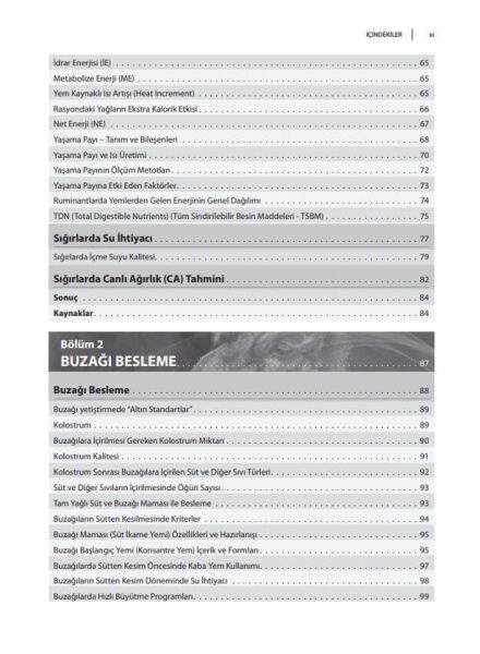 Pratik Buzağı, Düve, Süt Sığırı ve Besi Sığırı Beslenmesi – Beslenme Hastalıkları