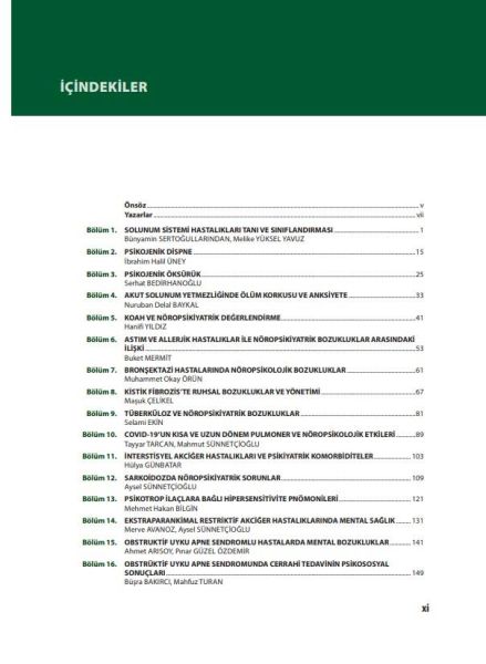 Solunum Sistemi Hastalıklarına Nöropsikiyatrik Yaklaşım