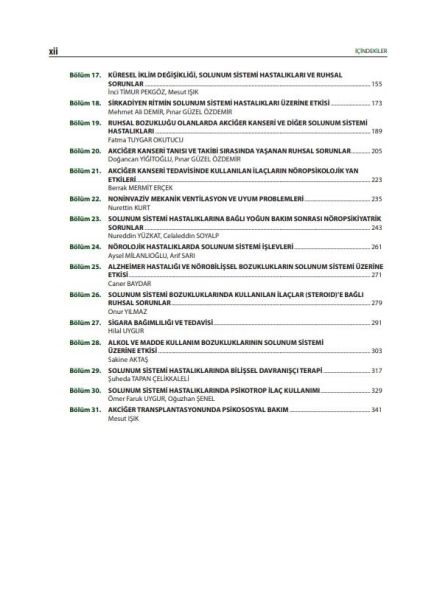 Solunum Sistemi Hastalıklarına Nöropsikiyatrik Yaklaşım