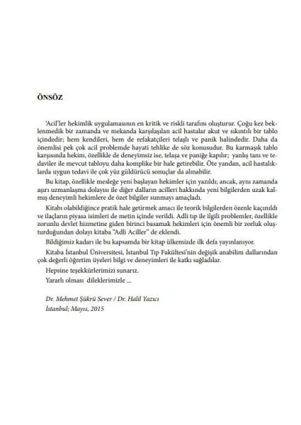 Dahili - Cerrahi - Adli -Aciller El Kitabı 9. Baskı