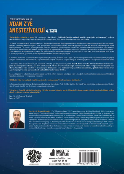 Tekniker ve Teknisyenler için Adan Zye Anestezi.4.