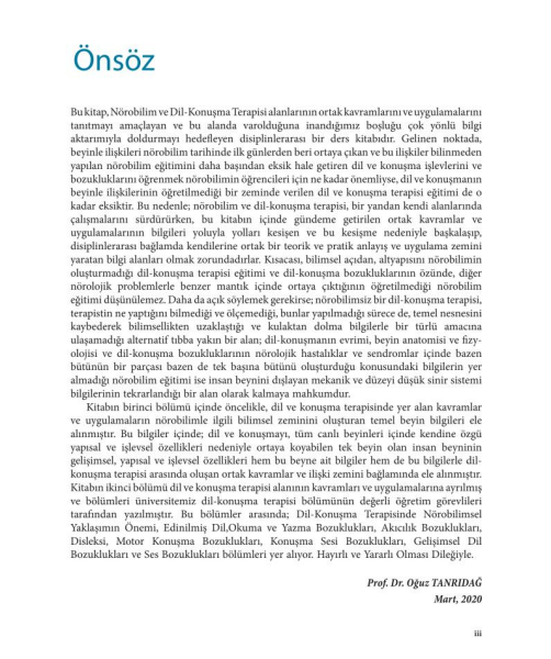Nörobilim ve Dil-Konuşma Bozuklukları: Ortak Kavramlar ve Uygulamaları