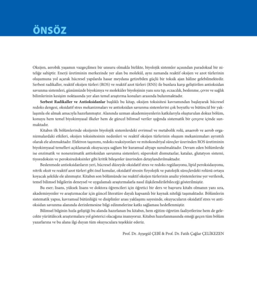 Serbest Radikaller ve Antioksidanlar