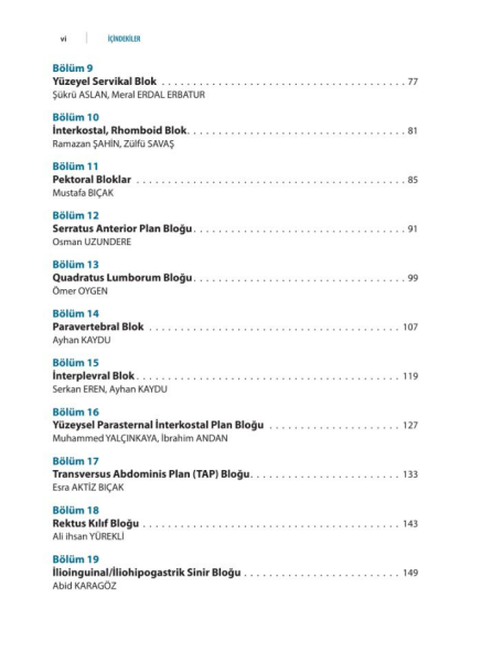 Postoperatif Ağrı Yönetiminde Fasyal Plan Blokları