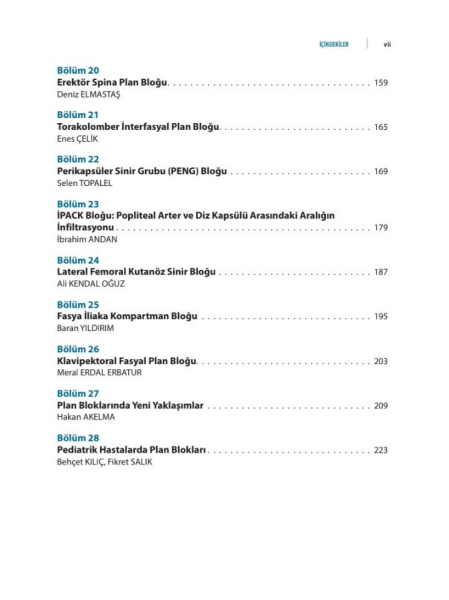 Postoperatif Ağrı Yönetiminde Fasyal Plan Blokları