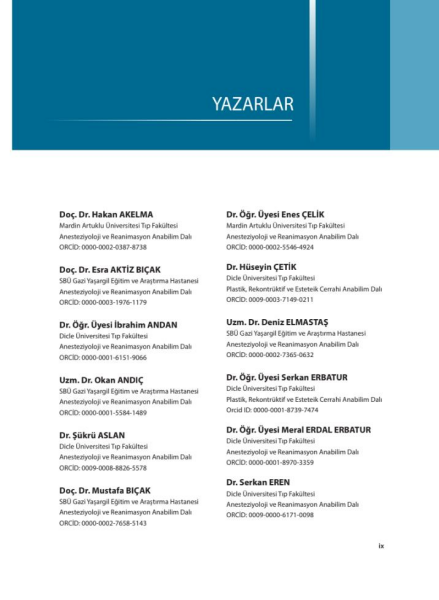 Postoperatif Ağrı Yönetiminde Fasyal Plan Blokları