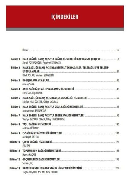 Halk Sağlığı Hizmetleri Sunumunda Öncelikler ve Temel Yaklaşımlar
