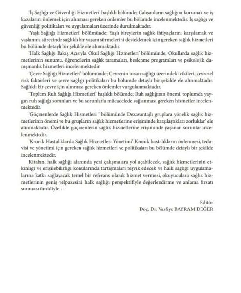 Halk Sağlığı Hizmetleri Sunumunda Öncelikler ve Temel Yaklaşımlar