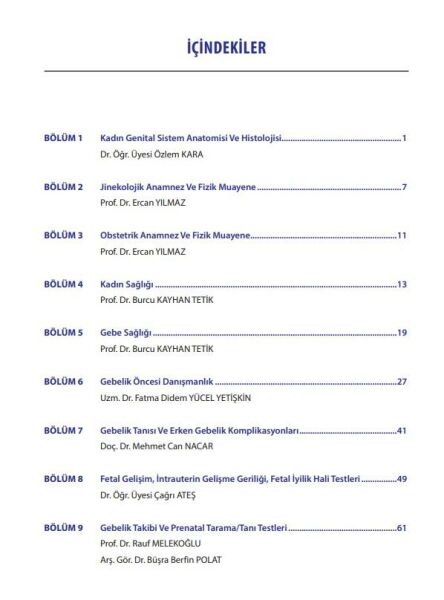 Kadın Sağlığı ve Hastalıkları: Gebelik ve Doğum
