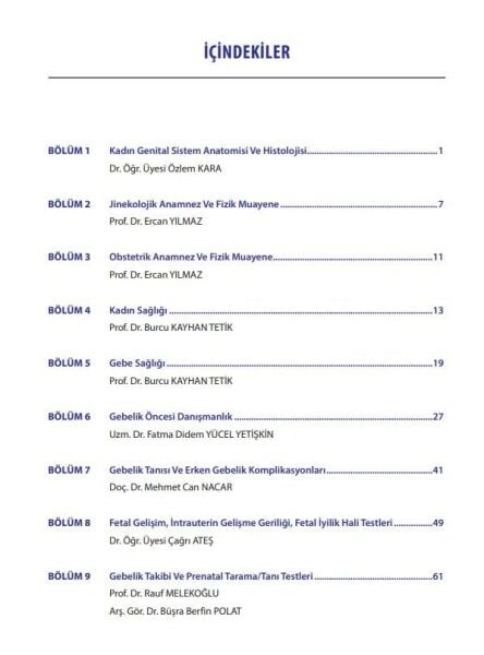 Kadın Sağlığı ve Hastalıkları: Gebelik ve Doğum