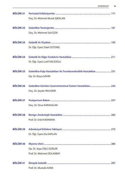 Kadın Sağlığı ve Hastalıkları: Gebelik ve Doğum