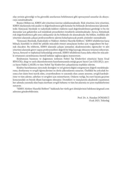 Kimyasal, Biyolojik, Radyolojik, Nükleer (KBRN) Afetlere Hazırlık Rehberi