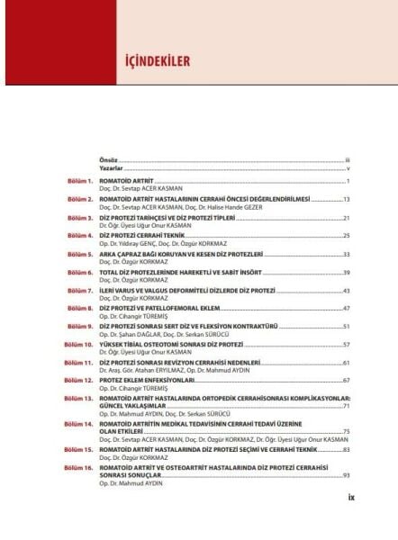 Romatoid Artrit ve Diz Cerrahisi