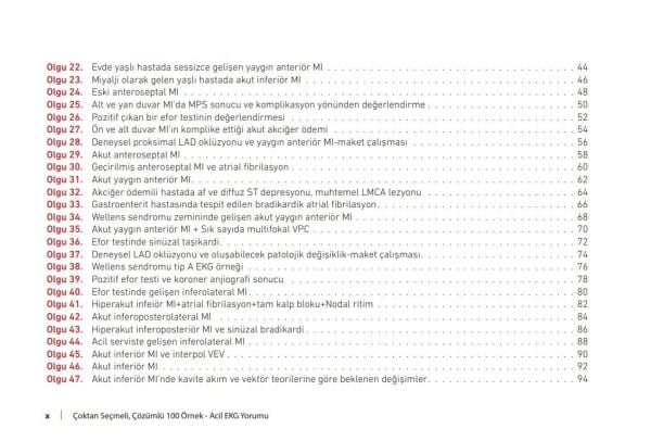 Çoktan Seçmeli Çözümlü 100 Örnek Acil EKG Yorumu