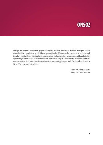 Vertigo ve Tinnitus