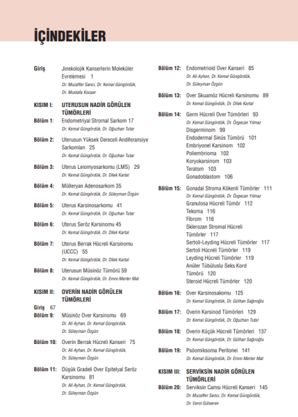 Nadir Görülen Jinekolojik Kanserler