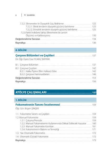 Optisyenlik Programları için Optik ve Optisyenlik