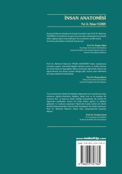 İnsan Anatomisi / Yıldırım ( 12. Baskı )