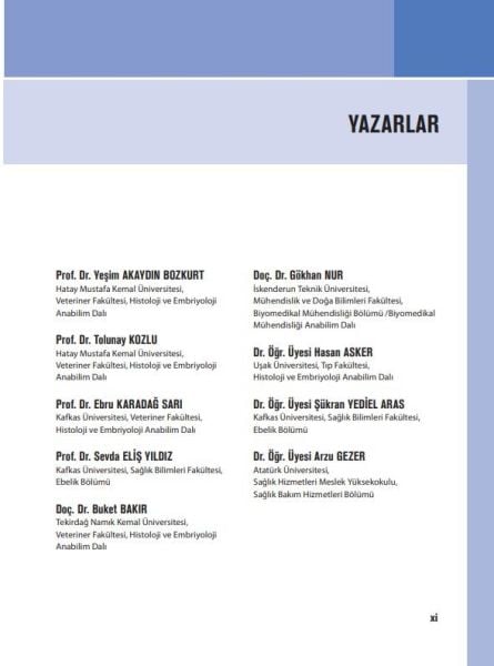 Histoloji Hücre ve Dokuların Yapısı