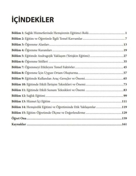 Hemşirelikte Öğretim Öğrenme ve Eğitim ( 5.Baskı)
