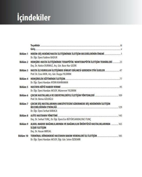 Hekim-Hasta İletişimi / Hemşire-Hasta İletişimi Teori-Örnek Vakalar