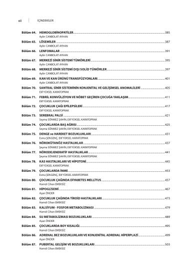 Çocuk Sağlığı ve Hastalıkları