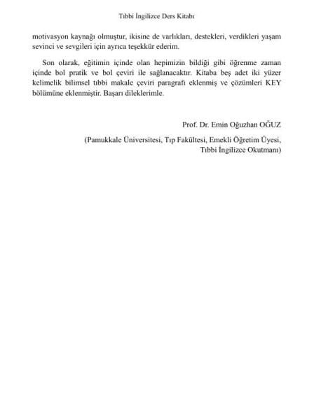 Tıbbi İngilizce Ders Kitabı