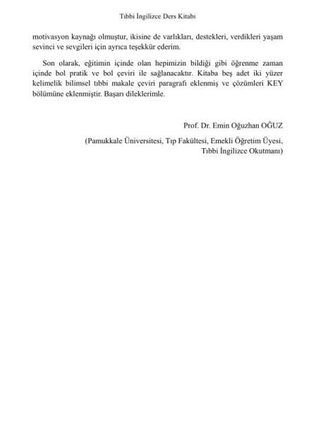 Tıbbi İngilizce Ders Kitabı