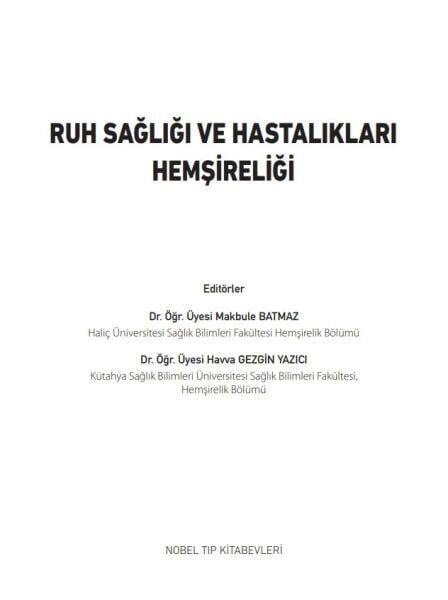 Ruh Sağlığı ve Hastalıkları Hemşireliği