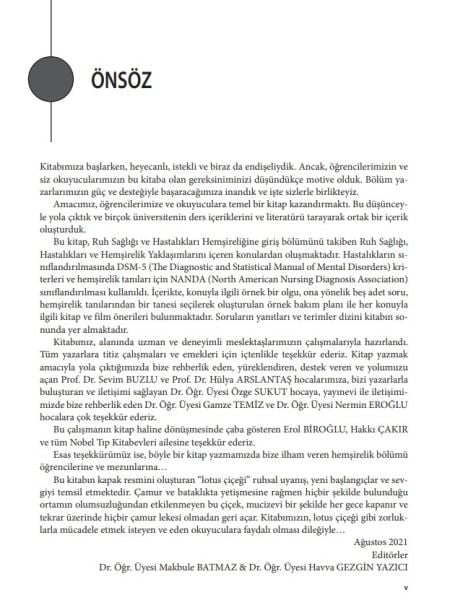 Ruh Sağlığı ve Hastalıkları Hemşireliği