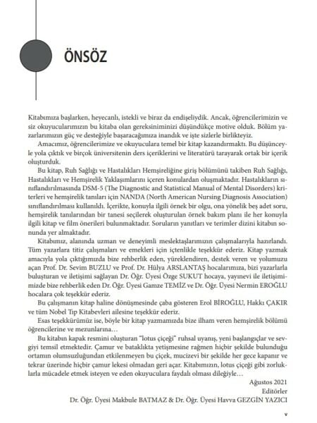 Ruh Sağlığı ve Hastalıkları Hemşireliği