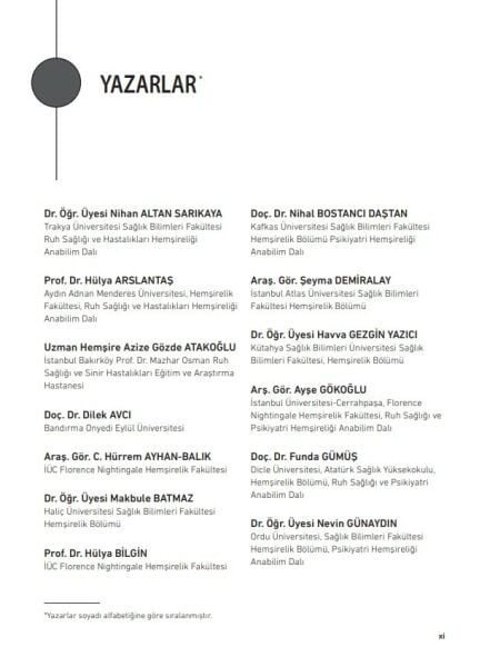 Ruh Sağlığı ve Hastalıkları Hemşireliği