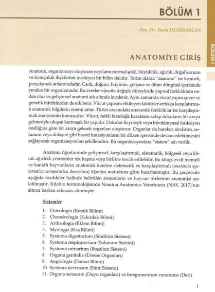 Veteriner sistematik Anatomi 2.Baskı