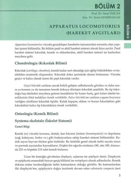 Veteriner sistematik Anatomi 2.Baskı