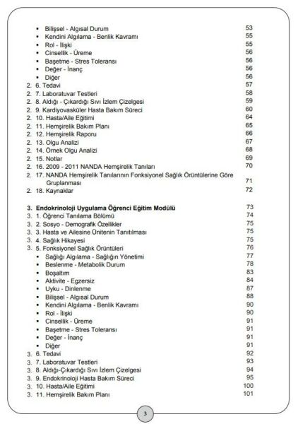 İç Hastalıkları Hemşireliği Uygulama Öğrenci Eğitim Modülü