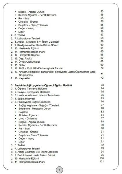 İç Hastalıkları Hemşireliği Uygulama Öğrenci Eğitim Modülü