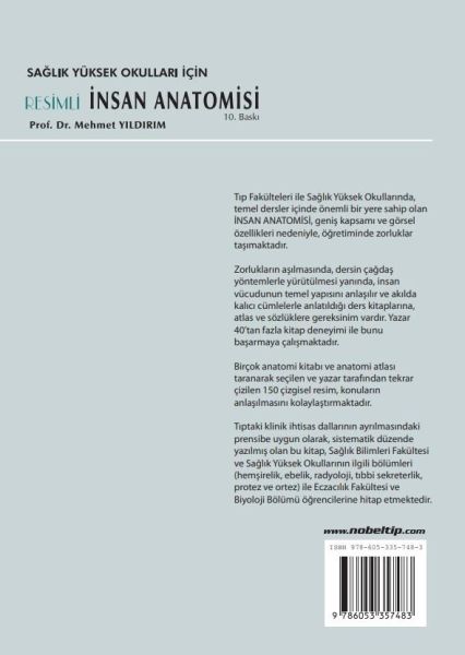 Sağlık Yüksek Okulları için Resimli İnsan Anatomisi 11. Baskı