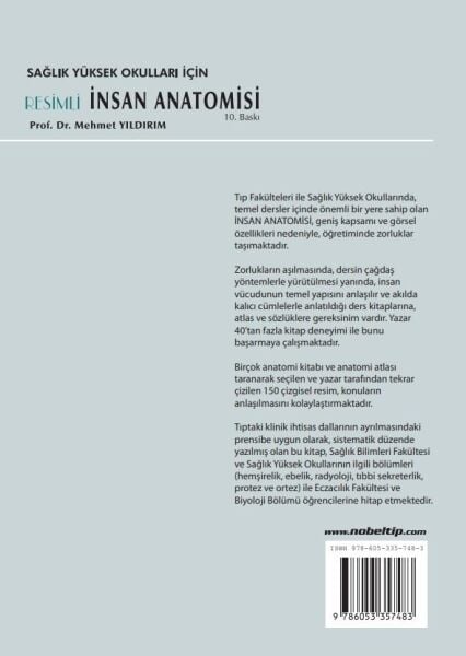 Sağlık Yüksek Okulları için Resimli İnsan Anatomisi 11. Baskı