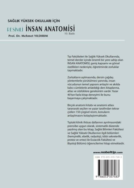 Sağlık Yüksek Okulları için Resimli İnsan Anatomisi 11. Baskı