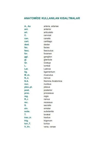 Sağlık Yüksek Okulları için Resimli İnsan Anatomisi 11. Baskı