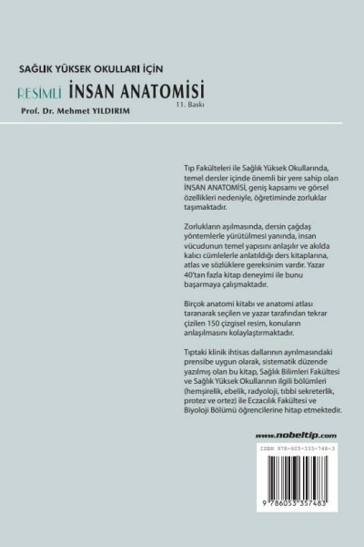 Sağlık Yüksek Okulları için Resimli İnsan Anatomisi 11. Baskı