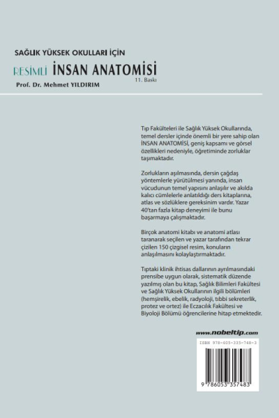 Sağlık Yüksek Okulları için Resimli İnsan Anatomisi 11. Baskı