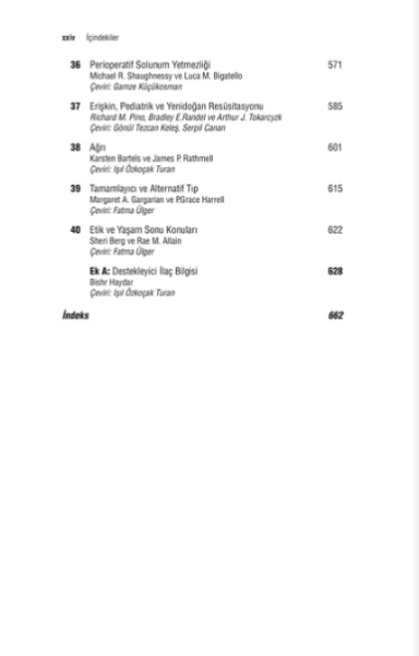 Klinik Anestezi Uygulamaları