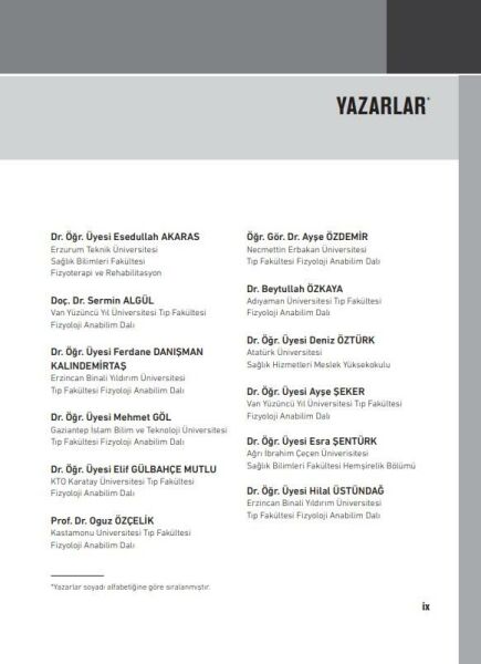 Sağlık Bilimlerinde Fizyoloji Ders Kitabı