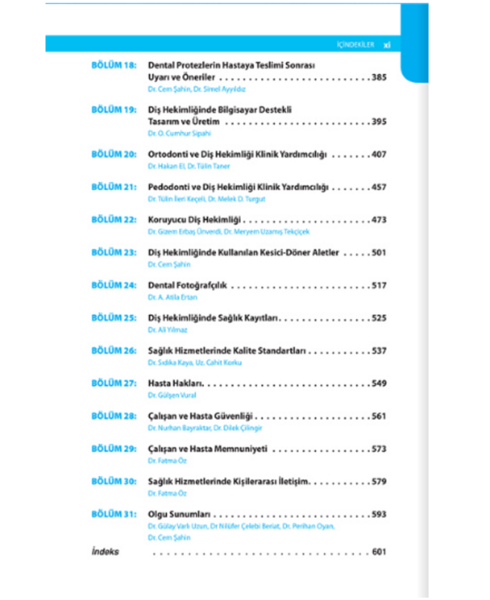 Ağız ve Diş Sağlığı Teknikerleri için Dört Elli Diş Hekimliği