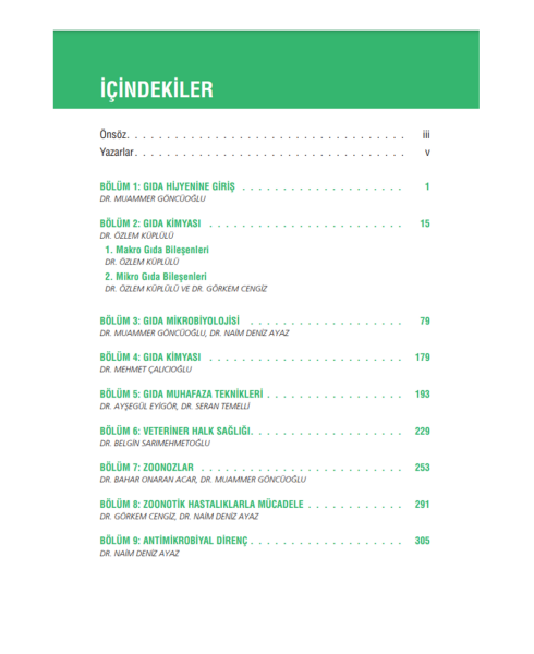 Veteriner Hekimliği Gıda Hijyeni ve Halk Sağlığı Akıl Notları
