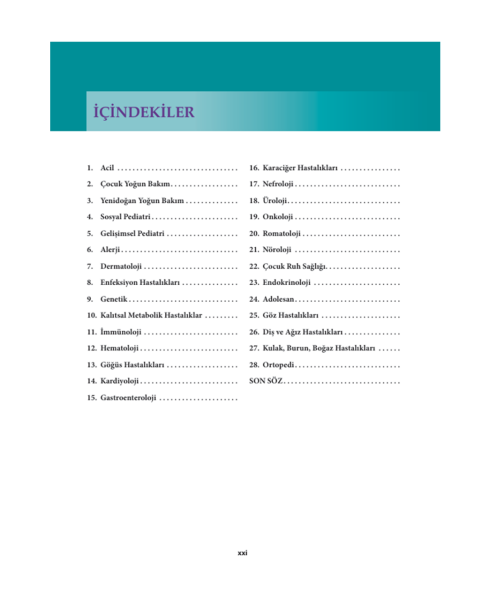 Pediatri Güncel ve Uygulamaya Yönelik
