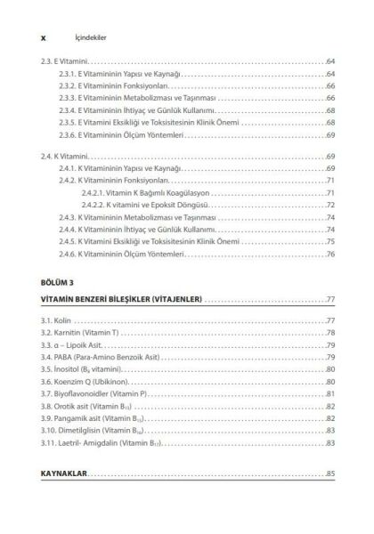 Vitamin Biyokimyasının Alfabesi