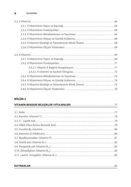 Vitamin Biyokimyasının Alfabesi