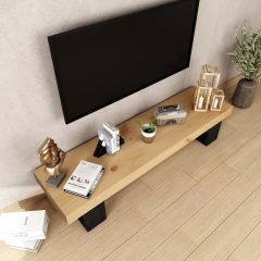 Masif Ağaç Natural Renk 150x40 TV Sehpası CPT8005-150